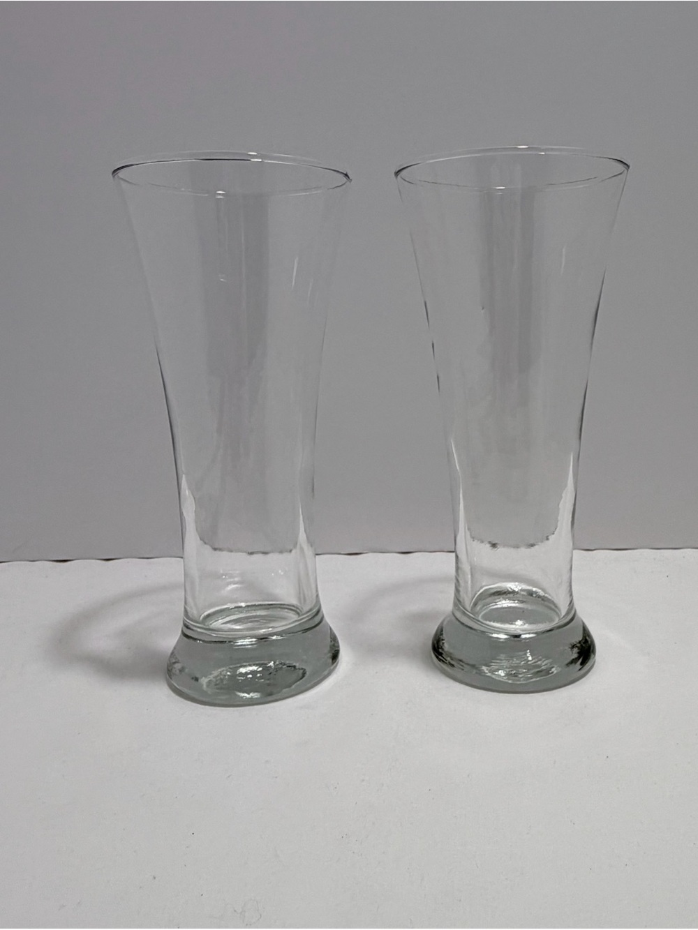 Vintage Glass Pilsner Set of 2 - Classic Flared Beer Glasses